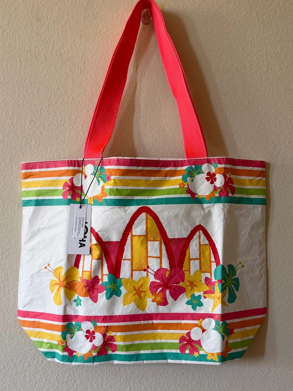 NWT Aloha Collection Disney Aulani Splash-Proof Tote Bag